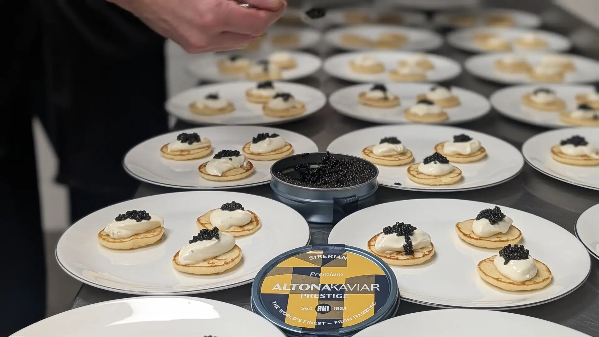 Blinis with caviar