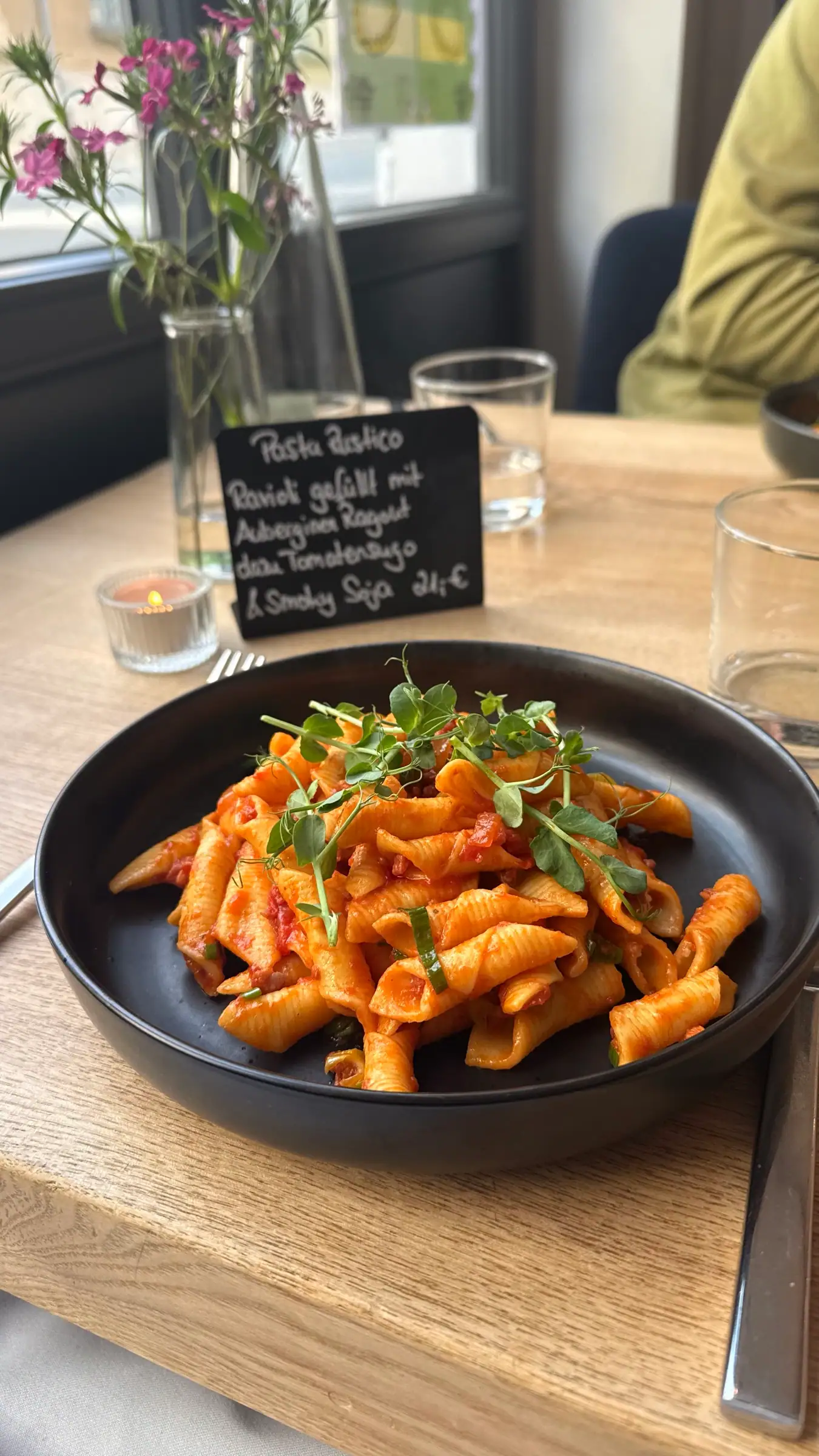 Pasta rustico with tomato sugo